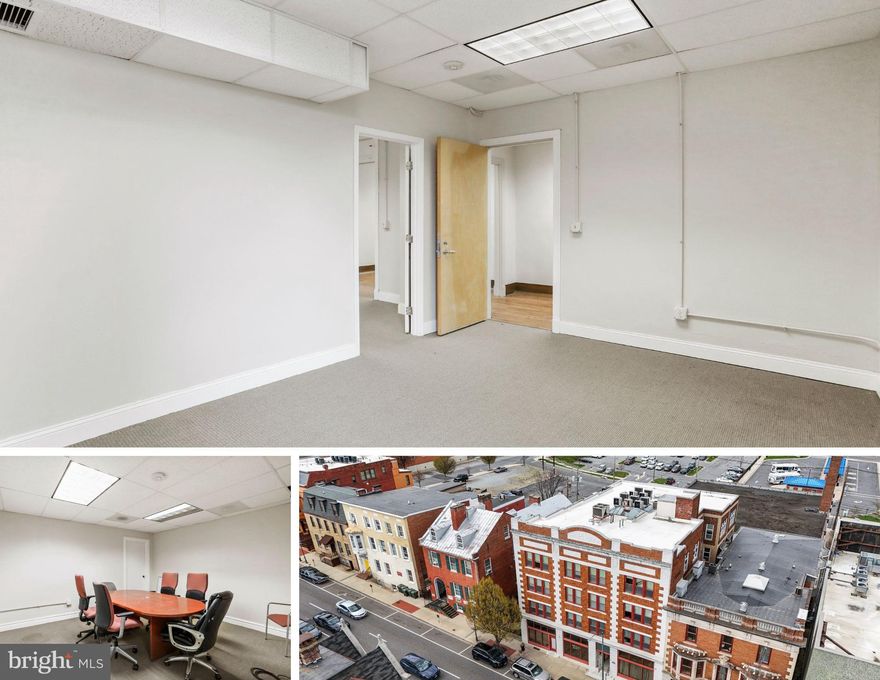 Large 1,991 SF multi-room office suite available in the Wareham Building. This spacious suite includes multiple private offices and a conference room, making it ideal for professional services, meetings, or collaborative work. The suite offers a flexible layout with access to a shared common area and kitchenette. Located on the third floor, this office features private parking, elevator access, and a secured main entrance. Situated in the heart of downtown, this space provides excellent visibility and easy access to local amenities in a thriving commercial district.