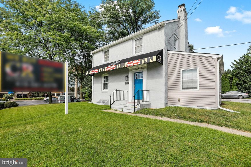 Prime York Rd frontage in the heart of Timonium. Huge visibility, renovated condition, flexible office space use. 1.5 baths, kitchenette, finished basement, updated roof/windows/gutters/siding and all new paint. Hardwood & LVP flooring - this turnkey office is ready to go. Full parking lot in rear. Call today