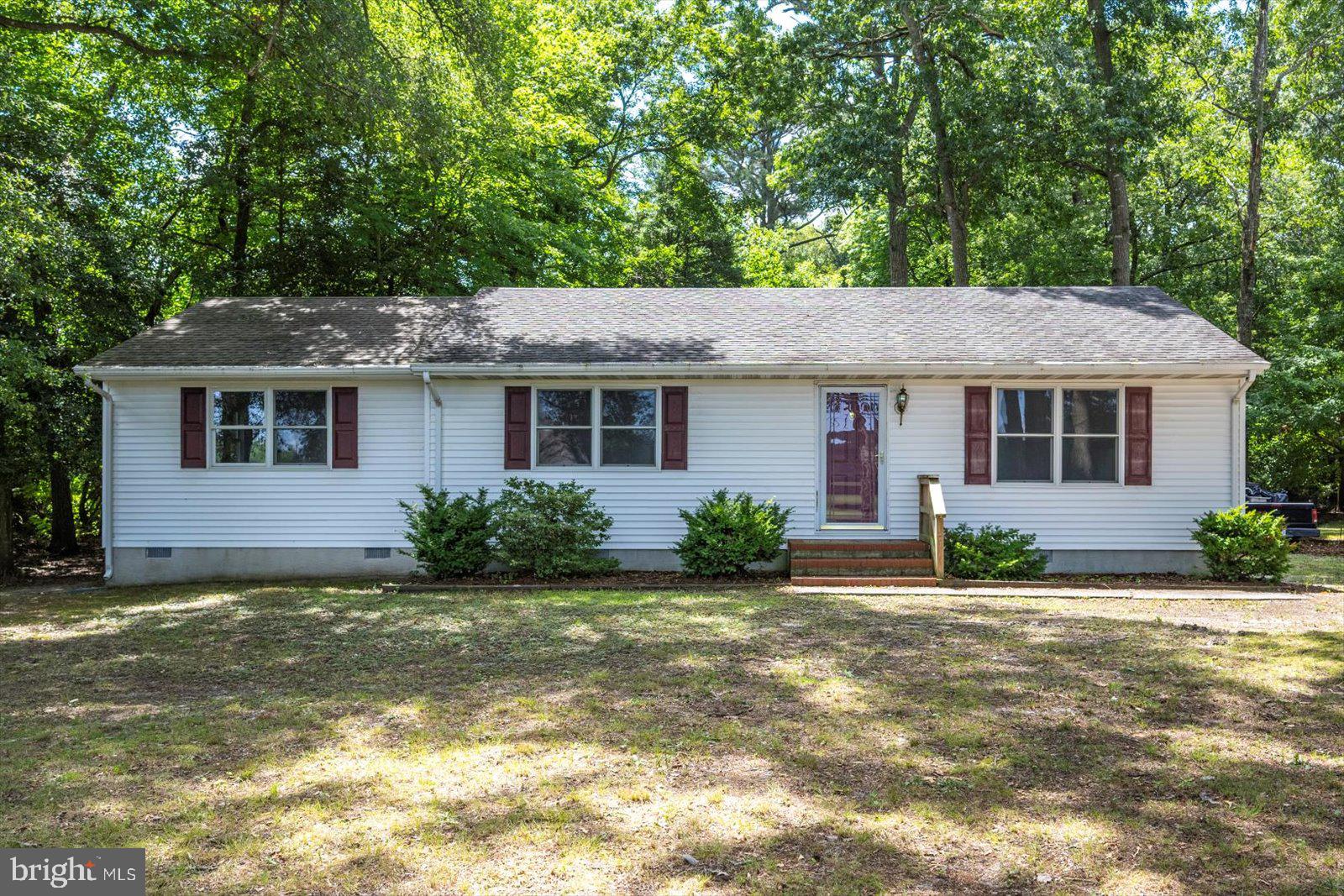 Welcome to 28481 Adkins Rd, a serene country residence tucked away in the quiet outskirts of Salisbury, Maryland. This well-maintained single-level home offers approximately 1,510 square feet, including a master bedroom and bathroom addition with square footage not reflected in the tax records, offering hidden value for buyers in the know.
Set on nearly half an acre, the property offers the charm of rural living with the perks of being just minutes from shopping, restaurants, and entertainment in downtown Salisbury. When the beach calls, Ocean City is only a 30-mile drive away, making weekend escapes a breeze.
The large lot and AR zoning provide plenty of room for future expansion, gardening, or even a workshop. With private well and septic and no city taxes, you’ll enjoy lower costs and more freedom to personalize your space.
Whether you're looking for a starter home, a peaceful downsizing option, or a smart investment, this property delivers country serenity with city convenience.
Pick out your own appliances. The seller is offering $10,000 credit toward your brand new appliances!