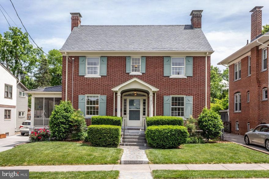 This pristinely maintained home in Old Town with brick exterior, slate roof, and three finished levels is the one you have been waiting for! Main level features a 13x18 living room with two sets of built-in shelves, 13x14 formal dining room with chair rail and built-in cabinet, 7x12 bonus room that could be used as breakfast nook or home office, kitchen with granite counters, and half bath. 8x23 screened porch (with slate floor and bead board ceiling) located off the living room. Upstairs are four bedrooms and two remodeled full bathrooms (both with beautifully tiled floors and shower surrounds). Attic level includes large finished area and 10x24 storage room. Gorgeous hardwood floors throughout this home! Full unfinished basement provides a single-car garage and additional storage area. Two zones of air conditioning --- both systems replaced in 2023. 7x11 covered rear porch and large pavered patio complete this Old Town gem!