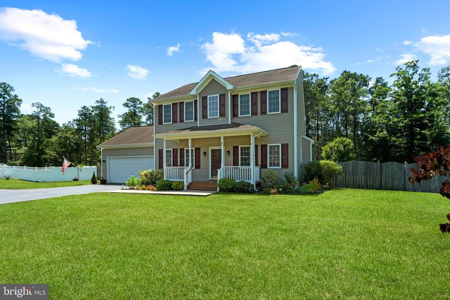 This is it!  Beautifully maintained 3 BR/2.5 BA home on nearly a full acre LEVEL lot within minutes of Dahlgren Navy Base and SO. MD.  This home is located in the quiet cul-de-sac neighborhood of Westbury, with no through-traffic.  Enjoy morning coffee on your spacious deck or covered front porch, or relax at the end of your day in your own pergola-covered hot tub.  Pride of ownership shows throughout this home.  As you enter the main level, upgraded hardwood floors throughout the entry, Living Room and Dining room add warmth.  Enjoy meals in the Breakfast Nook just off the kitchen or in the separate Dining Room, which may also be used as a Den or Office.  Upstairs, you'll find the Owner's Suite with a full ensuite Bathroom, as well as 2 additional Bedrooms and a 2nd Full Bathroom.  Enjoy the benefits of a large 2-car Garage with built-in shelving, as well as ample space for parking  on the oversized paved driveway.  There is also a shed for all of your yard tools and toys.  A generator hookup adds an extra sense of security, just in case.  This home is ready for its' next family to make it their own!  Make it yours!