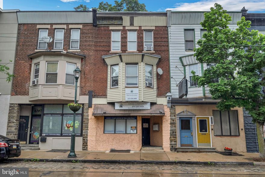 Germantown Ave retail location  760 square ft encompasses two levels providing occupant versatility.  Ideal for a professional services business seeking additional storage or work space.  Zoned CMX2.
