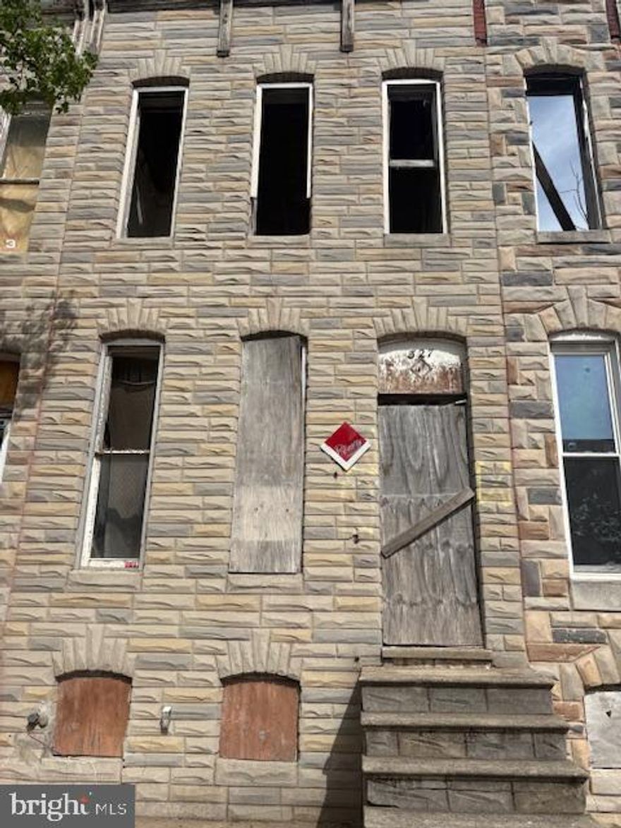 An Exceptional Opportunity in the Heart of the Baltimore Renaissance

Be part of the transformation reshaping West Baltimore. We are proud to present a rare and limited opportunity to acquire three contiguous townhomes—327, 329, and 331 Pulaski Street—positioned to revitalize nearly an entire block and contribute meaningfully to the ongoing Baltimore renaissance.

These properties represent a full-scale redevelopment opportunity. While currently uninhabitable and structurally unsound, each parcel includes the existing façade, building footprint, and connections to water, sewer, electric, and gas utilities—offering a foundational starting point for the right investor.

Whether you're a seasoned developer looking to expand your portfolio or a new investor seeking to break ground on a high-potential project, this package offers significant upside and strategic value.

Price:

Individual Property: $25,000

Package Deal (All Three): $60,000

Important Notes:

Buyer is responsible for verifying and addressing any existing taxes, liens, code violations, or other encumbrances.

Seller will not consider offers from wholesalers or non-primary buyers. Only direct, end-use all cash (non-contingent) buyers with a clear investment plan will be considered. 

All offers must be submitted no later than May 15.

DO NOT attempt to enter the structures under any circumstances. Exterior viewing is permitted from the front sidewalk or rear alley.

Settlement: Seller requests all buyers use Land Settlement Services.

For inquiries or to submit an offer, contact:
Jonathan Scott