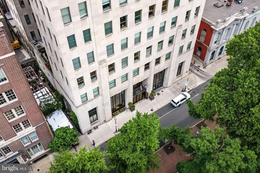 Don't miss this once in a lifetime opportunity to own one of the Premier residences in the Society Hill section of Philadelphia. This 12th floor residence offers spectacular views of the Southeastern part of the city while over looking Washington Square park. This magnificent custom two bedroom, 2.5 bath home offers an exquisite layout featuring perfect views of the Square, both bridges and the river. The open floor plan with amazing natural light creates the perfect living space with 11’+ high ceilings. The kitchen has been upgraded to include an extended island and custom counter tops along with Miele and Subzero Appliances. There are customized electronic shades and drapery throughout. The master bedroom and bathroom have just been renovated with custom features that you must see to appreciate. The master bedroom looks right over the Square where you can enjoy your morning coffee.  There is a large walk-in closet with built ins and plenty of closet space throughout the home. The second custom Bedroom offers another private area within the residence with a luxurious en-suite bath. There is an added outdoor oasis that is private and breathtaking at the same time. The  over sized private balcony offers views to the South, East and West and is a great way to wind down on those  weather friendly evenings with stunning sunsets. The Ayer Condominium  provides 24 hour concierge, security, valet, a chauffeur driven BMW-7 series, fitness room with a terrace and one on-site garage parking space with a charging station. The unit has a large separate storage facility that adds to another place for your personal belongings. The walk score is 99 and is within minutes of some of the most upscale shopping, restaurants and entertainment there is to find.