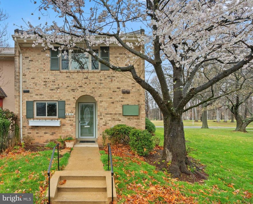 Spectacular Over 55 gated community!! This updated townhouse with "wood" look flooring in entry foyer, kitchen, powder room, and dining room. Perfectly matches trim and kitchen cabinets. You will think it's oak!! Nicely updated kitchen and lighting throughout. Just replaced carpet and fresh paint throughout! Enjoy the Cherry Blossom view out front and lovely golf course and mature tree views from the back. Brick patio, gardens and shed will delight! These town homes boast spacious floor to ceiling closets and ample extra closet and cabinet space. Coop Montgomery Mutual responsible for appliance repair/replacement and all exterior maintenance, utilities and amenities all in one reasonable fee.  Easy access to commuter routes including the ICC-200, I-495, I-95, I-270 giving you access to Washington DC and Northern VA.  Walking and biking paths -- so much to enjoy!!