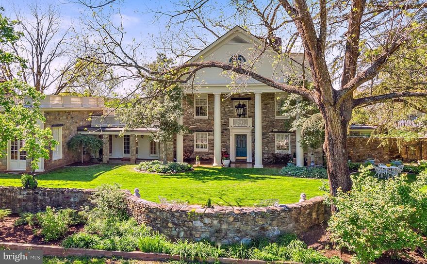 Entered into the National Register of Historic Places (2014), Holly Hill has welcomed distinguished guests such as Walt Disney, Elizabeth Taylor, and many prominent government ofﬁcials over the years. This gracious stone manor has been meticulously maintained to honor the many original and irreplaceable 18th/19th century features: carved period molding, wood beam ceilings, stone ﬁreplaces, and antique heart pine ﬂoors, w/tasteful upgrades and luxury ﬁnishes added throughout. Ancient Oaks, Maples, and Walnuts shade the English gardens and stone walkways.  Beautifully sited for tranquility and privacy, just ﬁve minutes from Middleburg, Holly Hill comprises an easily manageable 37+ acres in three separate tax parcels. Only the third time on the market in almost 80 years, a rare opportunity to own a treasured piece of history. The classical entrance with Tuscan Columns, Chippendale molding, and Belgian marble ﬂooring leads through the parlor to the fully remodeled chef’s kitchen w/imported French Lacanche range, custom cabinetry, Enkeboll moldings, and new appliances to complement the historic stone ﬁreplace, antique brick ﬂoors, and wood-beam ceilings. The Family Room overlooks the private lake and pastures, with Jotul wood stove and original stone walls. The Grand Ballroom has 11’ ceilings, Period molding, and double French doors opening onto English gardens. The second ﬂoor Main Suite has French doors onto a romantic Juliet balcony, private 29‘x23’ rooftop terrace, separate bathrooms with marble shower and antique cast-iron soaking tub, antique pine-paneled library with ﬂoor-to-ceiling bookcases, laundry with cedar closet, and a cozy room with private Dutch door entry. The upper level has three charming bedrooms, affectionately named the “Lake-view, Stable-view, and Pond-view.”  The European courtyard horse stables have six+ 14‘x18’ stalls, paddocks, tack room,  hayloft, and workshop. The studio above the barn has wood ﬂoors, mirrors, ballet barres. There is additionally a tenant apt and farm ofﬁce, both w/bedroom, full bath, kit, laundry. The charming one-bedroom cottage with a full kitchen, bath, & laundry adjacent to the pool is currently a popular AirB&B or future guest/family suite. The ﬁelds are fenced for rotational grazing, heated waterers, run-in shed with FEI dressage arena sited for a future enclosure, separate 100’ x 200’ grass arena, X-country course. OCH hunt territory, extensive ride-out. Internet access on-site. Starlink reserved (300 Mbps). Conservation easement potential. “Vineyard Site Evaluation Report” 17.3946 acres 96% Suitable” for grapes.