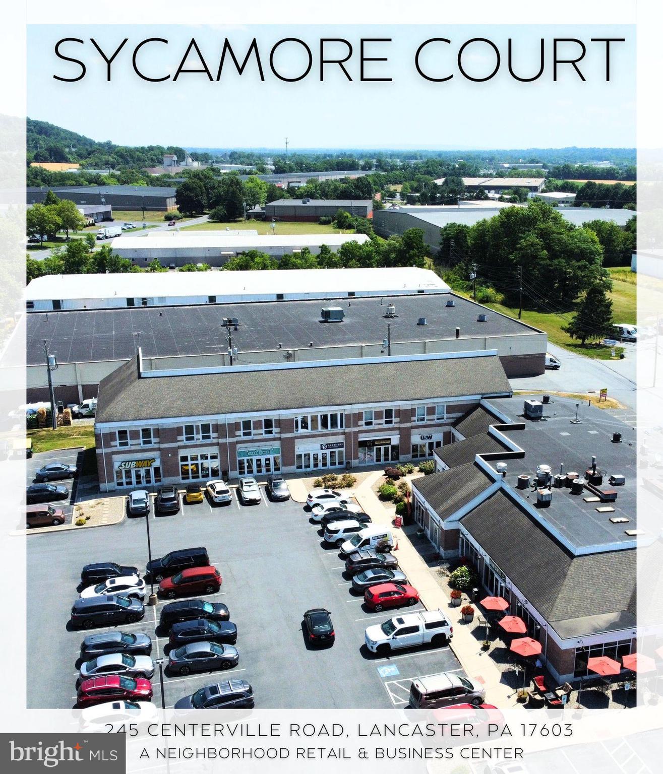 Great small office within busy neighborhood shopping center!Â
This 1,429 sq ft retail-level office is the only available space at Sycamore Court Shopping Center feat. neighboring businesses like Grand Central Bagel, Subway, Tileology, Floors2Buy & more. Conveniently located just 1/2 mile from Route 30, providing easy access to Lancaster, Harrisburg & York + Signage along busy Centerville Road, visibility to 16,000+/- cars per day.Â
Floorplan includes 6 private offices, 1 large conference room with glass wall, open reception area, 2 restrooms + a dry kitchenette (could be an additional office). All perimeter offices are large & feature windows, providing lots of natural light. Base Rent + Additional Rent = $2,371.26/ month. Tenant pays electric, water/sewer, internet.
