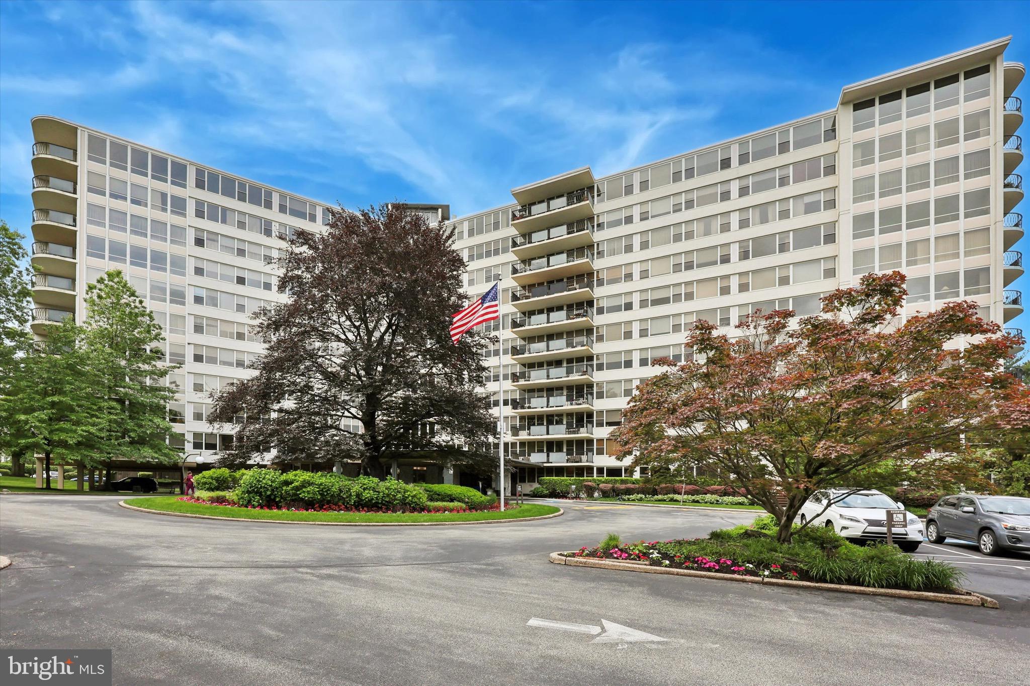 Come tour this elegant and spacious condominium located in the desirable Sutton Terrace conveniently located in Bala Cynwyd. This two bedroom, two bathroom condo offers an inviting living space with large windows that flood the unit with natural light, creating a warm and welcoming atmosphere. Upon entering the unit you are greeted by an open foyer leading into a generous living area, perfect for entertaining or relaxing in style. The eat-in kitchen is a culinary haven boasting stainless steel appliances , plenty of cabinet space, a kitchen able nook while flowing seamlessly into the dining room. A spacious primary en suite is down the hall and includes a luxurious bathroom where you will find a soaking tub and plenty of closet space. Adjacent to the primary is another bedroom and full bath, providing comfort and privacy. Ample closet space and a dedicated storage closet ensure that everything has its place, keeping your living areas organized and clutter-free. Residents of Sutton Terrace enjoy the convenience and security of a 24-hour doorman, as well as access to the on-site gym, library, social room and seasonal outdoor swimming pool. Situated in a prime location that offers unparalleled convenience to major highways, public transit, and a variety of shopping and dining options. Outdoor parking is included with options to rent garage parking when available,