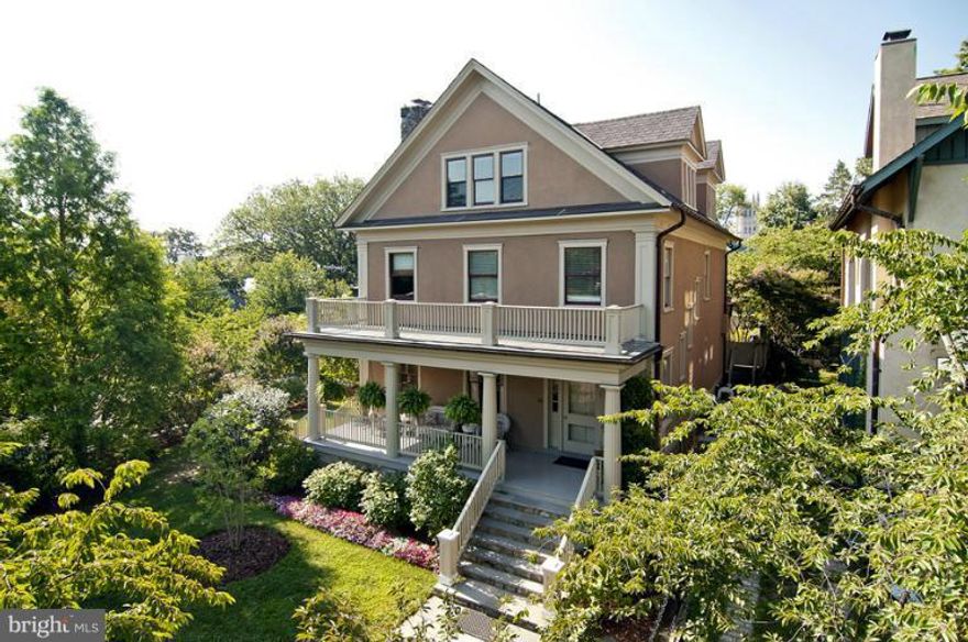 Fabulous renovation of a classic Cleveland Park home!   Large sun-filled rooms with exquisite moldings and custom cabinetry, great ktichen/family room combo opening to terrace and garden, state of the art kitchen, electrical, entertainment systems, Great MB suite with views of National Cathedral, 6 BR, 4.5 ba, two car garage, wine cellar!