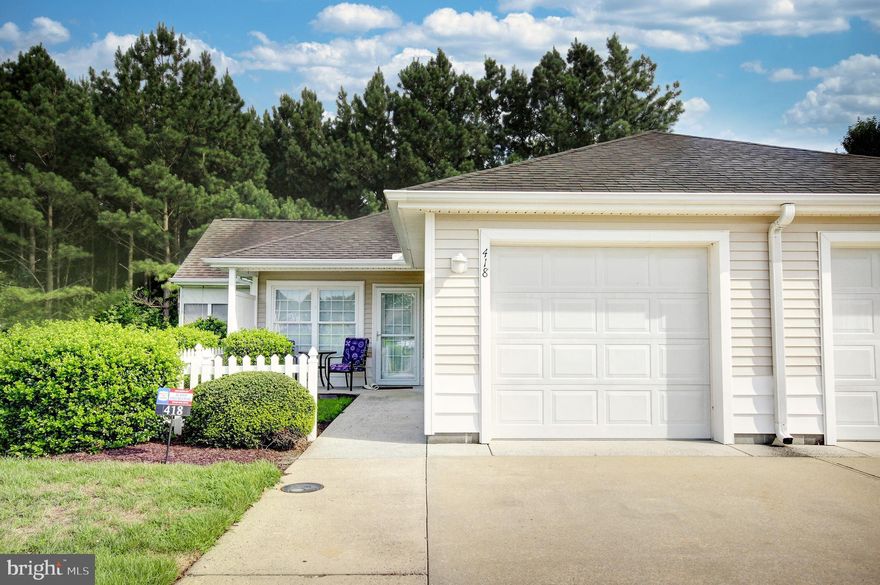 55+ Villas at Avalon Retirement Community.  This two bedrooms and two bathrooms home is for sale.  It is in excellent condition and has an updated kitchen with granite countertops and backsplash with a large deep sink with a new faucet, and a new Bosch dish washer.  The home had a new HVAC system installed in 2023.  The home has hardwood flooring in the living room, dining room, and hallway areas, and new luxury plank flooring in both bathrooms.  A large sunroom is accessible from the living room and has  plenty of space to enjoy the outside views of the mature trees and walking trails.  The bedrooms have large double closets providing plenty room for clothing and storage. The primary bedroom has an en suite full bathroom. There is a laundry area off the kitchen that leads to the attached garage. This area has a stacked washer and dryer, storage, and shelving.  The garage has ample space for additional storage.  The backyard host a large patio perfect for tables, chairs, and lounging while enjoying a quiet private outdoor space. Avalon Retirement Community is conveniently located near grocery stores, restaurants, a movie theater, and retail stores. The home is being sold AS IS.  Call to make your appointment today!