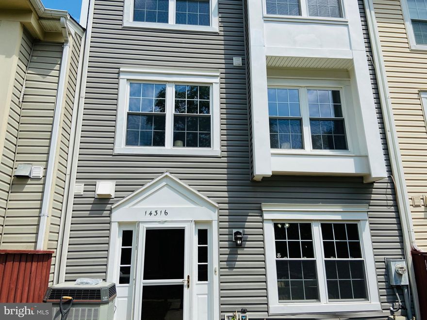 Beautifully staged townhouse in a great location close to both DC and Baltimore. Larger unit compared to nearby townhouses with 3 Bedroom, 2.5 Bath. Fresh Paint, NEW Carpet, NEW QUARTZ Countertop and Faucets.  Hardwood floors in the main level. Full privacy  for your evening BBQ. Pool and Playgrounds nearby. Close to major highways, shopping centers. A MUST SEE.