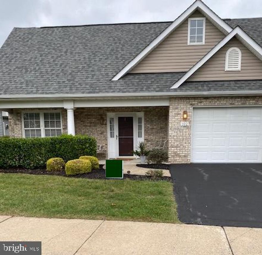 Beautiful well cared for home with new roof in desirable Cross Creek Village, a 55+ Community.  Home has a roomy, open floor plan with wide hallways and doors and living/dining room area that spills into sunroom (or office) and onto patio.  Kitchen has room for a table and garage is extra wide for workbench or storage-lots of closet space! HOA includes water/sewer, snow removal and lawn care. Walking paths and Clubhouse.