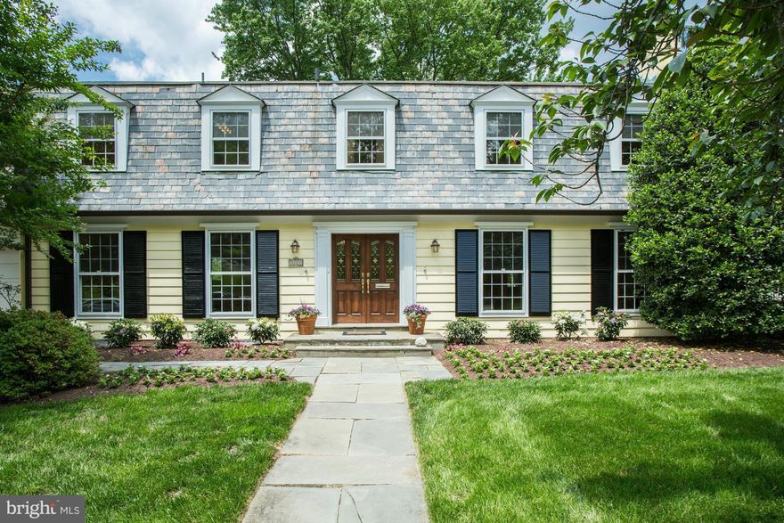 Everything you have been looking for! Space galore! ! Remodeled Kitchen,  Renovated marble baths, refinished floors, and more!. Gracious Liv &  Din rooms,  Kit - Family rm w/ FP, combo, Lib or 1st flr bdrm w/ BA, Deck, 2 car Gar off Kit, 5  Beds Up, plus In-law suite w/ sep stairs, Fin LL Rec Rm w/glorious  Pool & Terrace , Gardens.  Ideal Location! Quaint Street,!  It Sparkles!