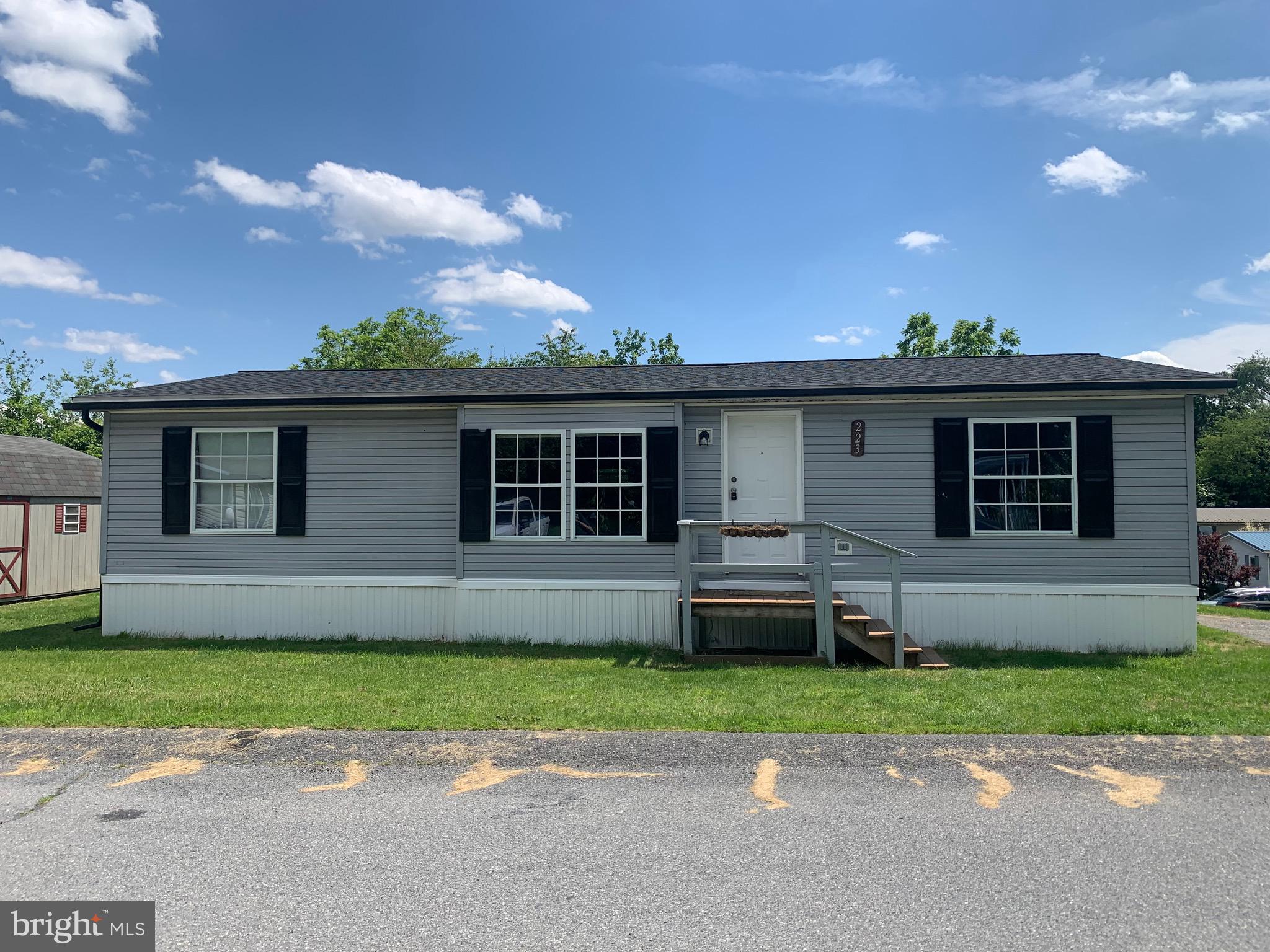 Spacious 3 bedroom 2 bathroom manufactured home in the Village of Pleasant Hills mhp. Vinyl siding home that is first floor living and situated on a corner lot. Newer roof ,electric water heater and some flooring. Fridge stove washer dryer included. Heating is forced air natural gas. Lot rent includes water and trash. 2 off street parking spaces. Make your appointment today