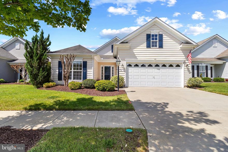Nestled in the award-winning Symphony Village Active Adult 55+ community, this well-maintained contemporary home offers the perfect size for living, entertaining, and relaxing, featuring 2 bedrooms, 2 full baths, and a versatile den/office. Thoughtfully designed spaces and an exceptional array of amenities make this home both comfortable and functional.
Recent updates include a newer roof, heat pump, fresh interior paint, and new carpet in the bedrooms, reflecting the care and attention given to the property. A spacious three-season sunroom with Eze-Breeze windows extends the living space, creating the perfect setting to relax and enjoy the changing seasons in comfort.
Outdoor living continues with a beautifully designed paver patio, ideal for entertaining, dining, or simply enjoying the peaceful surroundings. The home also features a sky basement over the garage, providing valuable additional storage or flexible space to accommodate a variety of needs.
Residents enjoy access to scenic walking trails, indoor and outdoor pools, fitness center, clubhouse, game room, tennis courts, pickleball, bocce, putting green, picnic areas, and a variety of community activities.
Ideally located just minutes from downtown Centreville, you’ll enjoy nearby restaurants, the bay for boating and waterfront picnics, and easy access to Chestertown, Easton, and Annapolis. Maryland and Delaware beaches are also within convenient driving distance.