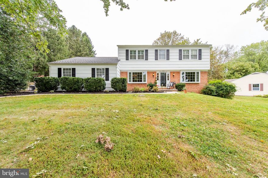 Charming colonial in coveted Valley Mede is move-in ready! Perfect curb appeal invites you to find an expansive living room spanning the length of home, filled with natural light from box bay window! Gorgeous hardwood floors throughout the main and upper levels. Chef's kitchen with white cabinets, sleek granite counters, and stainless steel appliances. Open family room with soaring cathedral ceiling with skylights and double French doors to formals. Step outside to find a wooden deck amongst large, open backyard lined with mature pines! Upstairs you'll find four spacious bedrooms including an owner's suite with double closet and fully remodeled attached bath with gorgeous frameless shower. Complete with finished lower level rec room and game room spaces. This home is ready to enjoy and impress!