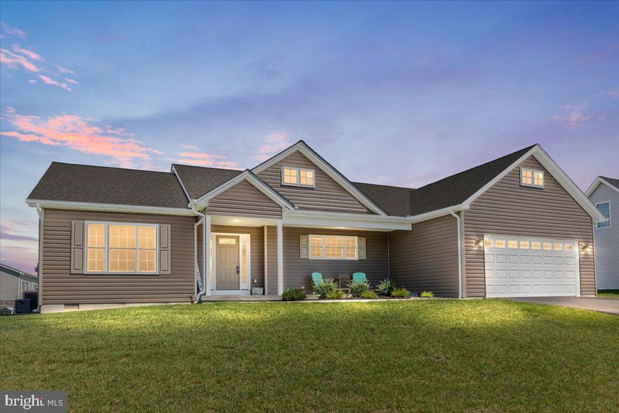 One-level living, commuter-friendly location, and in pristine condition.  This 3br/2ba open living, split bedroom plan is certain to check all your boxes.   The large Kitchen boasts granite counters, stainless steel appliances, expansive counter space, with a pantry closet in addition to ample cabinet space.  The primary suite will not disappoint with a large walk-in closet, bath with double bowl vanity, large tile shower, and linen closet for extra storage.   There is a nice open area coming in from the large, dry-walled, 2-car garage, and the dedicated laundry room right there to include a laundry sink for convenience.    If you enjoy the outdoors the nice covered front porch or patio off the dining area is the perfect outdoor retreat.