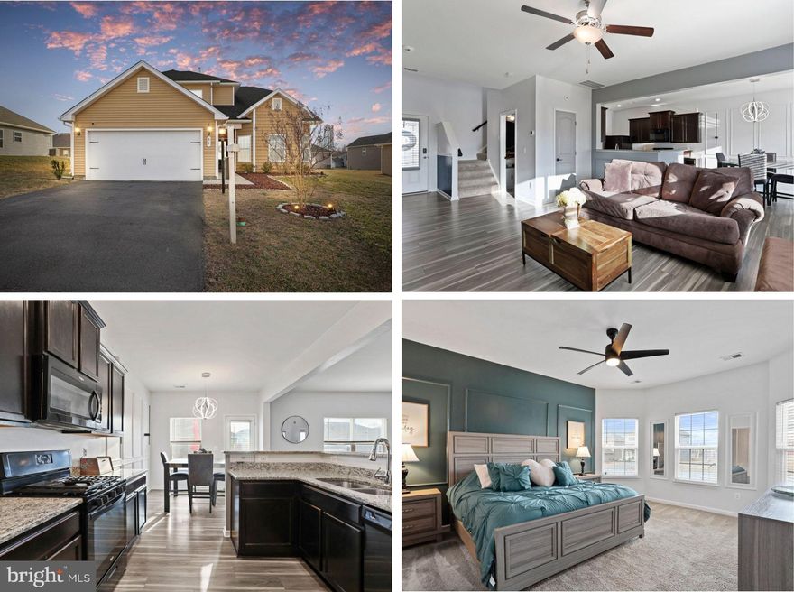 Beautifully updated Colonial in the heart of Martinsburg! This home features an inviting open floor plan and a stunning chef’s kitchen with granite countertops, sleek black appliances, and ample cabinetry—ideal for everyday living and entertaining. The main level offers upgraded LVP flooring, modern light fixtures, and fresh paint with stylish decorative wall molding that adds character throughout.

The primary bedroom suite is conveniently located on the main floor, offering comfort and privacy with its own full bathroom and a spacious walk-in closet. Upstairs, you’ll find three additional bedrooms, each with walk-in closets. One of the upstairs bedrooms is exceptionally large—complete with an oversized walk-in closet—creating the feel of a second primary bedroom. This level also features a large linen closet and a full hall bathroom for added convenience.

Enjoy outdoor living with a cozy firepit area, perfect for relaxing or hosting gatherings. The home also includes an attached 2-car garage and is ideally located close to commuter routes, shopping, restaurants, and all that Martinsburg has to offer.