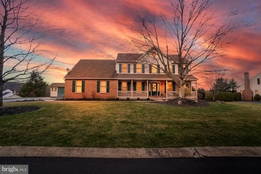 Welcome to this spacious and beautifully maintained 4-bedroom, 2.5-bath home located in the desirable Wynnewood Terrace community of North Whitehall Township. Ideally situated near major roadways, commuting is effortless while still enjoying the tranquility of a suburban setting. This home comes with a Home Warranty for added peace of mind. Step outside to enjoy a variety of outdoor features including a covered front porch, paved driveway, 2-car attached garage, shed, large deck, and a charming paver patio—perfect for entertaining or relaxing. Inside, the first floor impresses with gleaming hardwood floors throughout most rooms. The layout includes a formal living room, a cozy family room with cathedral ceilings, two skylights, and a pellet stove set in brick for added warmth and character. The kitchen is a cook’s dream, featuring a center island, granite countertops, tile backsplash, and ample cabinet and counter space, along with a sunny breakfast nook. You'll also find a formal dining room, a convenient office, a half bath, and a laundry/mudroom. Upstairs, the spacious master suite offers a walk-in closet and a private bath complete with a dual vanity, jetted tub, and stall shower. Three additional bedrooms, another full bathroom, and a bonus office/home gym space complete the second level. The full basement provides generous storage or the potential for future finishing. This home truly has it all—space, style, and a fantastic location!