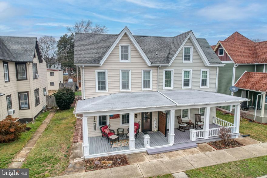 Welcome to small-town charm in the heart of Clayton! 🏡 This charming Colonial twin home offers character, comfort, and the perfect front-row seat to the town’s beloved local parades—all from the comfort of your inviting front porch.
Step inside to find a warm and welcoming main level featuring original hardwood floors throughout the living and dining rooms. The kitchen blends historic charm with modern touches, showcasing exposed beams, granite countertops, and a convenient island/breakfast bar, along with access to the back staircase. Just off the rear entrance, you’ll find flexible bonus space perfect for a mudroom, home office, or additional storage.
The first floor also includes a full bathroom with a walk-in shower and a convenient combined laundry area, offering practical everyday living.
Upstairs, the primary bedroom features its own attached full bath, highlighted by a classic original clawfoot tub—a beautiful nod to the home’s historic character. The second bedroom has been converted into an oversized walk-in closet, creating a luxurious dressing space (and can easily be returned to a bedroom if desired). The third bedroom provides access to a walk-up attic, perfect for additional storage. BONUS! There is pre-wire for central A/C up here as well! 
Step outside to your private fenced backyard oasis featuring a patio with pergola and fire pit, ideal for relaxing evenings, entertaining guests, or container gardening. Enjoy your morning coffee/tea before the town awakens, and you have the chirping birds for company. 
This home offers the perfect combination of historic charm, functional space, and small-town living—all in a welcoming community setting.
Don’t miss the opportunity to own a piece of Clayton charm!