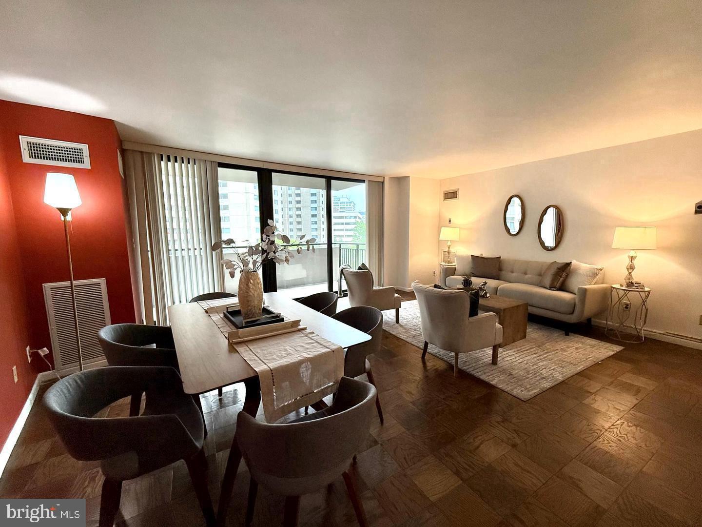 Spacious 1-bedroom condo in the heart of Friendship Heights. Enjoy a table-space kitchen with ample cabinet storage, in -unit washer/dryer, and a large living room that flows seamlessly onto a generous balcony with view on Page Park. The oversized bedroom includes a walk -in closet with organizes for great storage. This luxury building offers fantastic amenities: all utilities included, 24 -hour front desk, heated outdoor pool, fitness center, library, party room, and more! Comes with 1 garage space- G-2, 138 and storage unit G-2- E2, #B13 .Steps from the Metro, Whole foods, shops, and restaurants- don't miss out on this incredible opportunity! WelcomeHome!