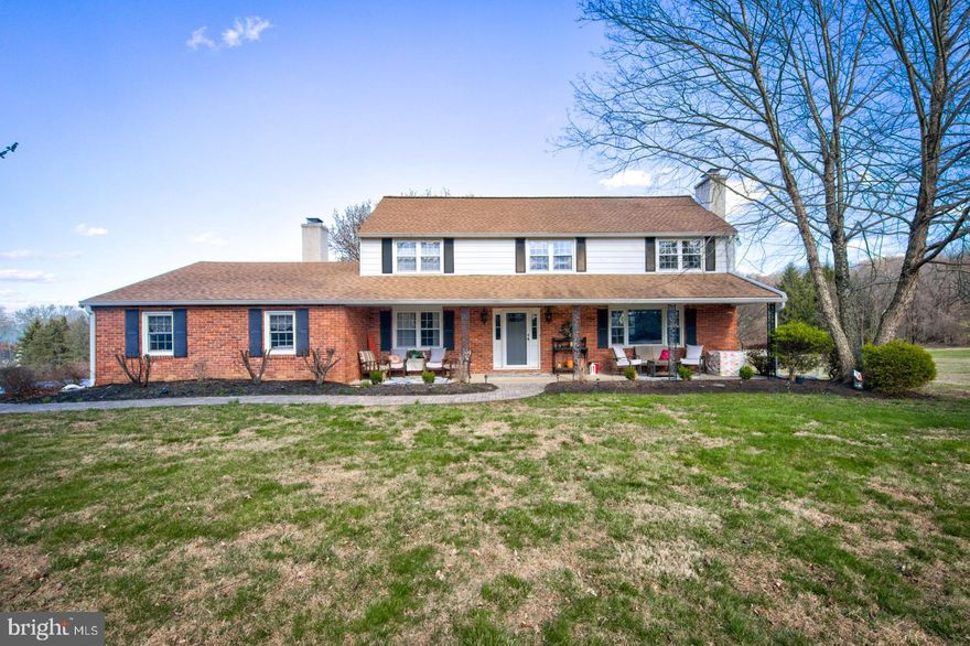 This Valley Forge Mountain colonial has a front porch for viewing the sunset & a back deck for dinner and enjoying the view of your 1.8 acres...
This 4 bedroom 2.5 bath house has the feel of living in the country but being within minutes to downtown Phoenixville, Valley Forge Park, Paoli and Malvern. Close to Route 23, 29, 202 and the slip ramp to the turnpike in Malvern. 
This house has 2600sqft above ground & 1437sqft on the lower level with great spaces and flow.
On the 1st floor you enter from the covered Porch into the Foyer...on one side is an Office/Den, the other side is a Living Room with a fireplace which opens to the Dining Room ...the Kitchen with Breakfast Area is off of the Foyer & Dining Room...the Kitchen has been updated and has room for a table in the area next to the sliding doors to the Deck. Off of the Kitchen/Breakfast Area is a Family Room with a fireplace, there is an entry to the 2 car Garage and down the hall is a Half Bath and a Mud Room with a door to the driveway.
The 2nd floor has a Primary Bedroom & Bath with 2 closets, there is a Hall Bath which is shared by 3 more bedrooms.
The lower level has a large 2nd Family/Game Room with a fireplace, doors to a walk up to the back yard, windows that let in great light, unfinished storage and the Laundry Area.
So much potential in this beautiful setting.