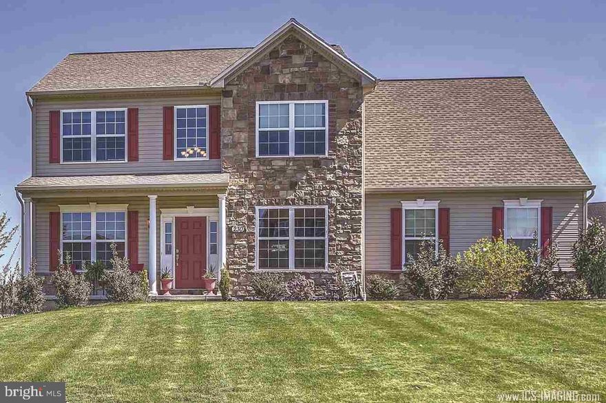 Gorgeous, good-as-new home in Millfording Highlands (Cumberland Valley schools). 4 BRs, 3 full, 1 half baths, w/ natural light throughout, beautiful kitchen w/ granite counters, wood flrs & high end, stainless steel appliances. Master Suite w/ expansive walk-in closet & large master bath with large bathtub. Home also features a newly expanded patio. 2-car garage and is located in one of the most desirable communities in CV schools - community park & close to Wegmans/Target/Best Buy.