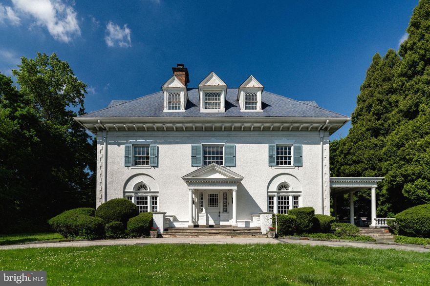 Welcome to "Dunning House" at 630 W Allens Lane, an outstanding Colonial Revival residence circa 1890 designed by noted Philadelphia architect, Frank Miles Day. Perched on a hill, beautifully sited on over an acre, with a circular driveway, this home is striking. Enter the front door to a grand foyer complete with fireplace and beautiful staircase with rich woodwork and windows. On the first floor, there is a formal dining room, butlers pantry, breakfast room, and newly renovated kitchen to the left. To the right, walk through the large living room, with access to the covered side patio and find a study complete with built in bookcases. On the second level, there is the main bedroom suite, plus three additional bedrooms, 2 full bathrooms, and a sleeping porch. The third floor hosts an office and oversized bedroom or family room, full bathroom, plus large cedar closet. The rooms are all generously sized and beds and baths are ready for the next owner to come in and personalize. The grounds are a blank slate, add a pool, swing set, or vegetable garden. You have plenty of room. The large detached two car garage includes unfinished living space above. The timeless details of this home, located right on the Mount Airy/Chestnut Hill border are primed for the next owner to shine it up and make it their own. With Allens Lane Art Center, tennis courts and playground across the street, short walk to Weavers Way, Highpoint Cafe and Carpenter's Woods; easy access to downtown Philadelphia, this location is classic Northwest Philadelphia.