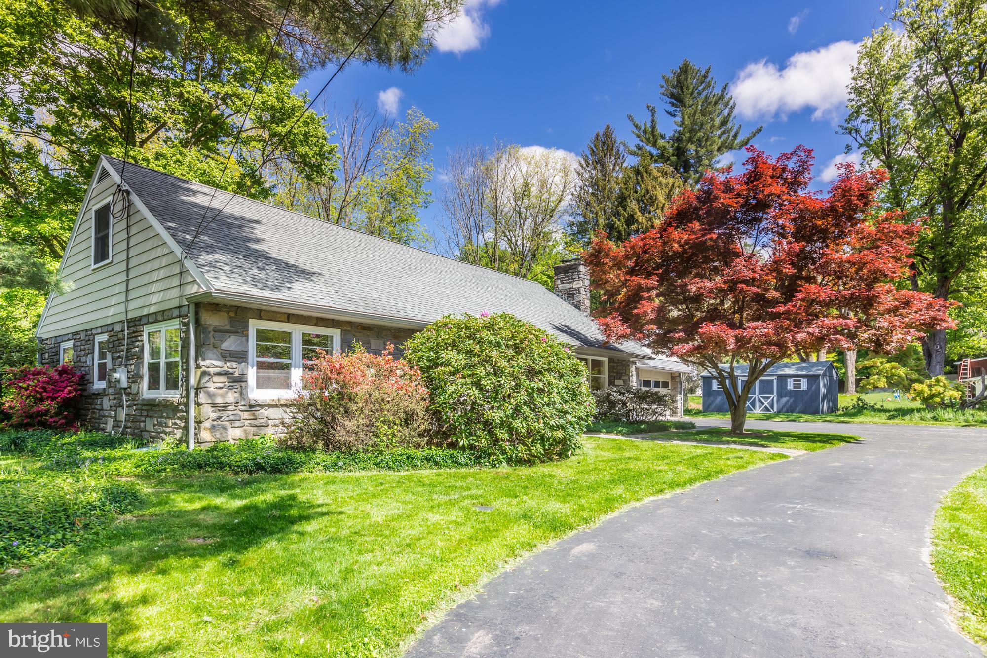 RARE FIND for RADNOR TOWNSHIP AND RADNOR SCHOOL DISTRICT is this 2-story stone and masonry single home on a 1.38 acre lot offering public sewer!  From start to finish, no stone has been left unturned.  A professional Designer customized this entire home to everything you could possibly wish for in a 2021 home!  Not knowing who the lucky new homeowner may be, the first floor  has been completely renovated offering over 1,800 sf of living space for those who simply desire a ranch style floor plan.  The entire home has brand new  wire-scraped 70" natural white oak hardwood floors with matte finish; The entry Living Room offers  High-end Dimplex Electric fireplace with built-in wall remote control; This sun-filled home offers TWO great-sized living areas to suit whatever your needs may be.  The Kitchen will simply WOW you with  New Cabinets + Designer Pulls/Knobs,  Brand new high end granite and a new suite of Samsung Kitchen appliances,  Smart Stove & Fridge + WiFi connectable, built-in Microwave; new sink with motion sensor. Ring and Nest smart home systems installed. The second floor offers the option of finishing almost an additional 1,000 sf with cathedral ceiling for those who wish to expand this home to a 5 bedroom, 3 bath home, or even a home office, playroom, you name it...the possibilities are endless!  The second floor is left for your specific needs and/or imagination and has newer windows and has already been plumbed for a bathroom and can hook-up laundry if desired. ICING on the cake is newer roof, new HVAC system (10 year Warranty Inc.) , new hot water heater,  and replacement of nearly all plumbing  with PVC/PEX...the list goes on and too many amenities to list.  PLEASE SEE ATTACHED LIST PROVIDED DETAILING AMENITIES. The grounds of this 1.38 acre property itself provides several areas for outdoor dining, entertaining and simply relaxing and taking in nature's beauty. This home has it all from  #1 School District in PA for 2021 by niche.com, location, quality, circular driveway, endless possibilities and affordability!  (Radnor Township has put a moratorium on public sewer hook-ups and we got one of the last permits which will make this property more valuable with time.)  A needle in a haystack!