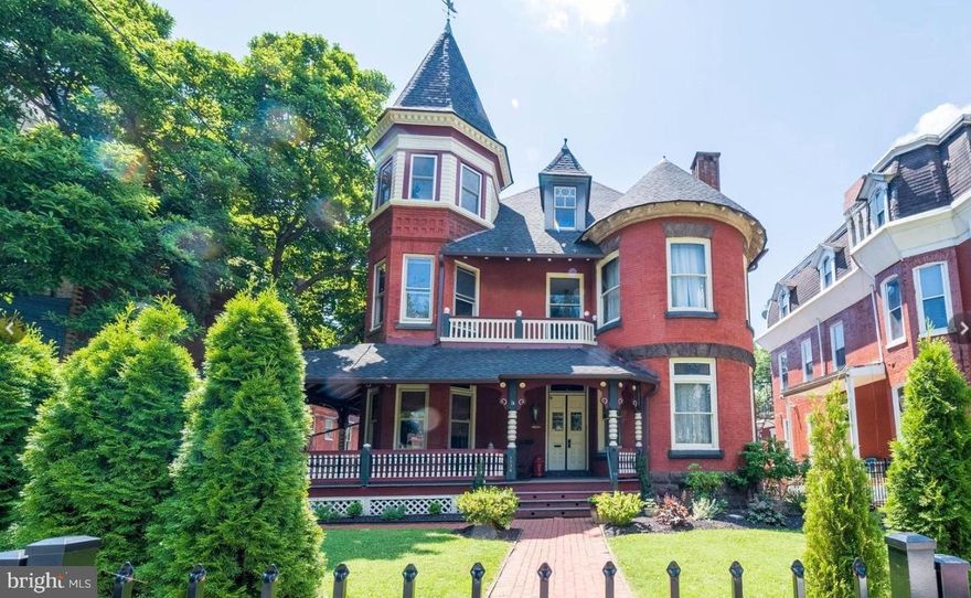 An extremely rare opportunity to own a piece of Reading's history! This 1890 beautifully constructed mansion features the charm and craftsmanship from a bygone era. Incredible hand crafted architectural accents abound throughout the entire home. "Stunning" is the obvious word to describe the intricately crafted woodwork that his been carefully preserved these 135 years later. The massive landing leading to the 2nd floor is enveloped in natural light warmly spilling through the incredible array of stained glass windows. The front portion of the home is bookended by a circular facade on one side, and a hexagonal one on the other, offering a storybook feel and dramatic appeal from the curbside. The 2nd floor includes 4 very roomy bedrooms and a shared bath, as well as a convenient office overlooking the front yard. The 3rd floor adds an additional 4 bedrooms for those in the need. As if this all weren't enough, the lower level of the home has been finished off with a Living Room, Kitchen, 2 bedrooms and bath. A great opportunity to subsidize your investment with additional rental income, or space for that special family member or friend that you wish to have near by.