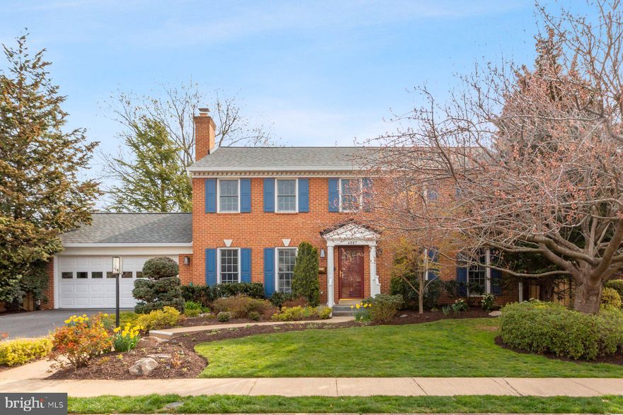 Welcome to this gorgeous colonial home, updated to blend timeless charm with modern convenience and lovingly maintained by its owner for 44 years. Nestled in a picturesque neighborhood, this home boasts elegance and sophistication at every turn. As you approach, you're greeted by a classic facade framed by mature trees. The heart of the home is the renovated gourmet kitchen, where culinary aspirations come to life amidst sleek countertops, premium stainless steel appliances, and loads of cabinetry. Whether preparing everyday meals or hosting lavish gatherings, this kitchen is sure to inspire your inner chef.
Adjacent to the kitchen, the dining room beckons for intimate dinners or festive celebrations and at the end of a long day retreat to your spacious living room, where one of three fireplaces invites relaxation and conversation among friends and family.  Upstairs, discover a haven of tranquility in the spacious primary suite, complete with a spa-like ensuite bathroom creating a serene escape. Three additional well-appointed bedrooms and one fully remodeled bathroom provides ample space for rest and rejuvenation.
The lower level is perfect for entertainment and leisure, featuring a sprawling rec room with yet another cozy fireplace and a walkout to the lush backyard oasis. Whether it's movie nights, game days, or simply unwinding after a long day, this versatile space offers endless possibilities for enjoyment. Complete with a wet bar and wine fridge, all of your entertainment needs are met. Walk out to the lushly landscaped, private, fully fenced back yard with lush landscaping and mature trees.  The 2-car garage offers far more than just a place to park your cars....with custom cabinetry and shelves offering abundant storage for tools, equipment, and supplies; everything has its place, neatly organized and easily accessible whenever you need it.  Conveniently located near top-rated schools, shopping, dining, recreational amenities, and a short drive to DC; this stunning colonial home offers the epitome of luxury living combined with the comforts of home.