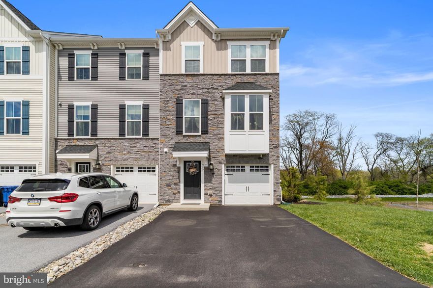 Awesome opportunity in ever growing Downington. This is newer construction built in 2001 featuring 3 bedrooms, 2.5 baths an finished basement and garage. This end row unit has a ton natural light that radiates the entire home. There is a deck off the kitchen with an awesome peaceful view. Just minutes from shopping and restaurants you get suburban life without the hassles of the city. The rail line is a 10 minute drive and can get you to center city Philadelphia in 30 minutes. Schedule your showing today.