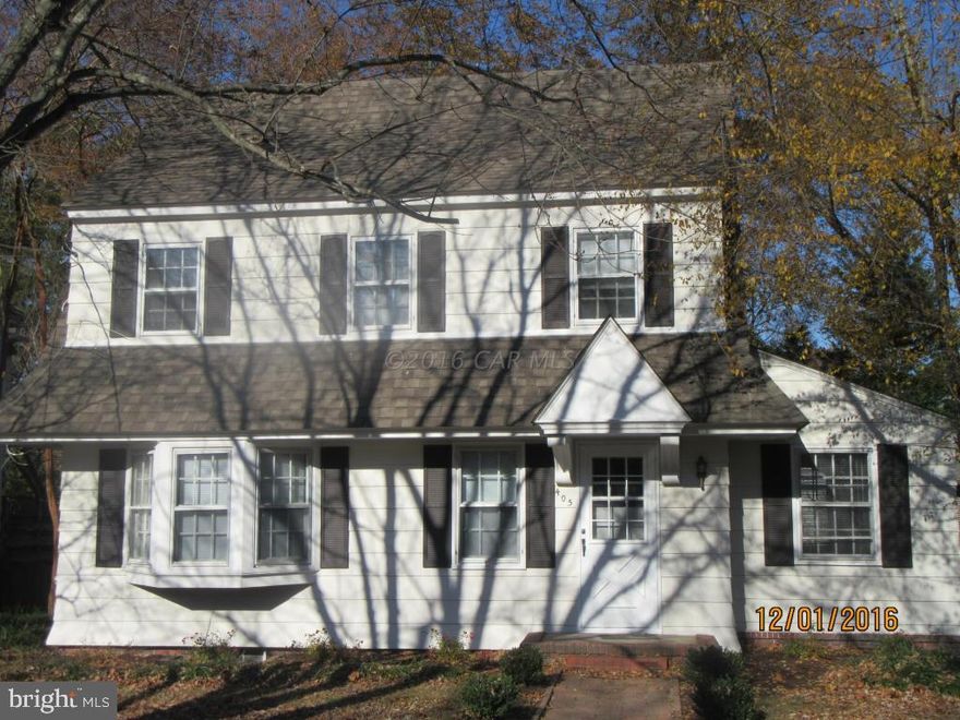 Charming Home & Great Location with many upgrades. Beautiful hardwood floors and moldings through out. Roof 1 year old. Living room features fireplace, large remodeled kitchen open to dining area. Office/den off living room. Heat pump 1 year old.  New ceiling fans and lighting in Kitchen, dining area and bath. Dry basement for more storage.  Brick patio and two sheds.  Shared driveway and ready to move in.