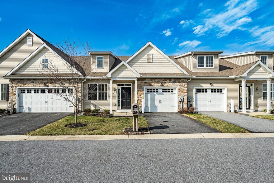 Available immediately is this vibrant 55 plus community in the desirable Village of Rose View. This is an open concept floor plan,   freshly painted throughout. It offers an attached one car garage, family room, dining room, Large kitchen with over sized island, granite countertops, stainless appliances (includes refrigerator), full size laundry with laundry tub, ( Washer & Dryer included) ,plenty of closet space, full hall bath, bedroom, two with ceiling fan plus outside entertainment deck, primary bedroom and bath with walk in closet and ceiling fan. There is a community club house serves as a hub for relaxation and social activities, complete with meeting room, card room, library, and billiard room.. HOA fee covers snow removal of driveways and walkways, trash removal. and lawn mowing