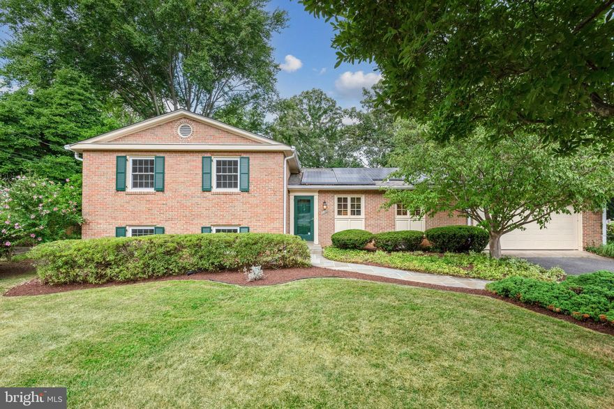 Welcome to 8048 Cindy Lane, an extraordinary, renovated, expanded 4 bedroom, 3 bathroom split level house in the ultra-convenient neighborhood of Charred Oak Estates, just north of River Road and within minutes of the beltway, downtown Bethesda, Downtown Washington and Northern Virginia.  This house has been lovingly cared for by the same family for decades, and now it's your turn to make memories here.  The .393-acre property is on a quiet cul-de-sac backing to parkland, and it has an expansive back yard, terrace, wading pool (or large planting area) and loads of privacy.  The interior is in wonderful condition and features an updated kitchen, breakfast area, large, separate dining room, living room addition with built-ins, family room, 3 bedrooms and 2 bathrooms on the upper level with a primary suite with a walk-in closet and covered porch overlooking the back yard.  The first lower level has a bedroom, full bathroom, recreation room with gas fireplace and an office area with built-ins.  The second lower level has another recreation room and laundry/utility/storage room.  Add to this a 2-car, attached garage and solar panels that greatly reduce the electric bill, and you have a very desirable property for years to come!