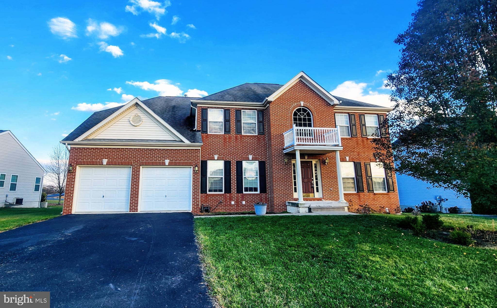 Beautiful large 4 bedroom, 3.5 bath Sequoia model, colonial home available for lease in Stonebridge, easily accessible from Martinsburg, Shepherdstown, or Charles Town, making it perfect for local residents and commuters alike. With the large unfinished basement, this home offers 5000sf to spread out. The main level features an office/den, formal living and dining rooms, powder room, and a large open area with the island kitchen, another dining area, and the family room with gas fireplace. Main level includes partial furniture (large sectional in family room and dining table) for tenant use. The upper level features 4 bedrooms, including a sprawling Primary Suite with luxury walk-in closet and the en suite primary bath. Also upstairs, you'll find 3 other bedrooms, one with en suite full bathroom and the other 2 sharing a Jack-and Jill full bathroom. The large unfinished walk-out basement provides plenty of space for storage, a workout area, and more. This home also features hardwood floors throughout the main level, a 2 car garage, and a large backyard and is wired for partial smart home functionality as well.