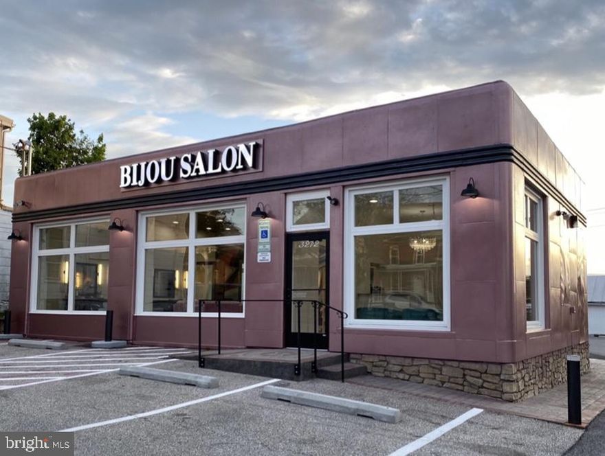 Unique versatile detached commercial building including operating salon! Fully permitted gut renovation. Great road frontage at busy intersection including Sheetz and Millers market, lighted building and road signs, 16 parking spaces, high end ERV (Energy recovery ventilator) system, new thermal store front windows, 400 amp electric, designer lighting including recessed, sconces and chandeliers, built-in speakers throughout, two looped water heaters, entry ramp, alarm system, new roof and LVP flooring, The building features an entry area with seating, textured tiled wall, custom display shelving and desk with stone top, remodeled bathroom with herringbone tiled wall, main area with shiplap, custom wall art, shampoo area, drying area, 9 stations, high ceiling and exposed beam, manicure/pedicure area with 2 custom nail stations with ventilation and 2 high end pedicure chairs with shiatsu massage, esthetician/flex room with sink, employee area with washer/dryer, storage and triple sink and a partial basement with storage. This building and business are turn key and one of a kind!