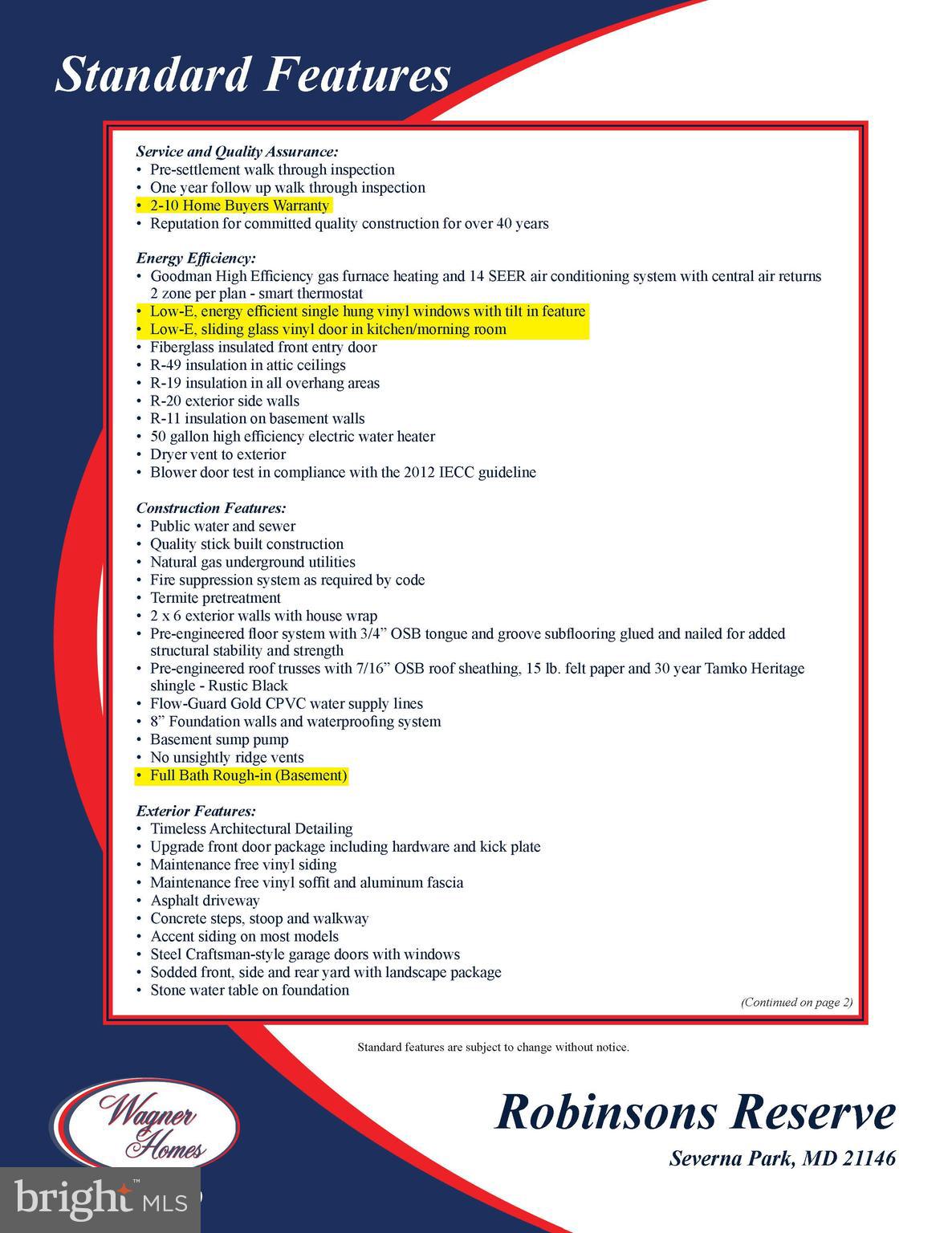 ROBINSON RESERVE - Residential