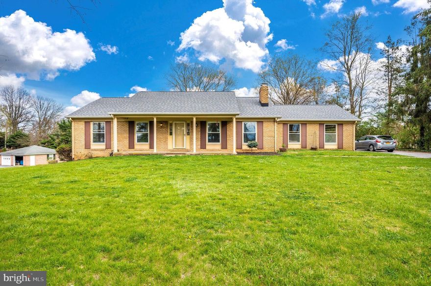 Welcome home to this sought after all-brick rancher on approximately ½ acre with beautiful farm views. This three bedroom, two full bathroom home features fresh neutral paint throughout, white kitchen with stainless steel appliances, new carpet in bedrooms, newer windows, LVP flooring, wood burning fireplace, newly renovated bathrooms, and main level laundry.  Entertain on the rear patio and in the spacious flat backyard.  Put your finishing touches on the basement with a family room and large storage room. Plenty of storage can be found in the walkup attic as well. This home also boasts a two car side loading garage with plenty of additional driveway space. Close to I-70 and I-81 as well as shopping and dining. This one won’t last long. Schedule your showing today!