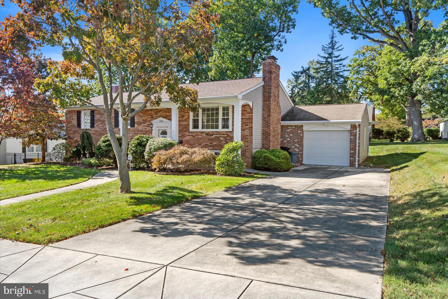 Gorgeous renovated spacious house for lease and available immediately. This house shines inside and out featuring a large living room with enormous window that has a motorized blind, the kitchen has been totally renovated with 42" cabinets, granite counters, stainless steel appliances and a large skylight all open to a dining area. There is an enclosed sunroom/family room that is heated/cooled off the dining area, this area also leads to the garage. There is a primary bedroom with renovated bathroom and walk-in shower with seat and glass door. Two other bedrooms have new carpet and there is full bath in the hallway. The lower level has a recreation room with decorative fireplace, two additional bedrooms and a 3rd full bathroom plus another laundry/storage room. There is a large yard beautifully landscaped and a covered porch. It's across the street from St. Philip Neri church/school and minutes to 695, 295 and access to the city. Shows beautifully. Pets case by case with $50 extra rent per pet. Minimum credit score is 650.