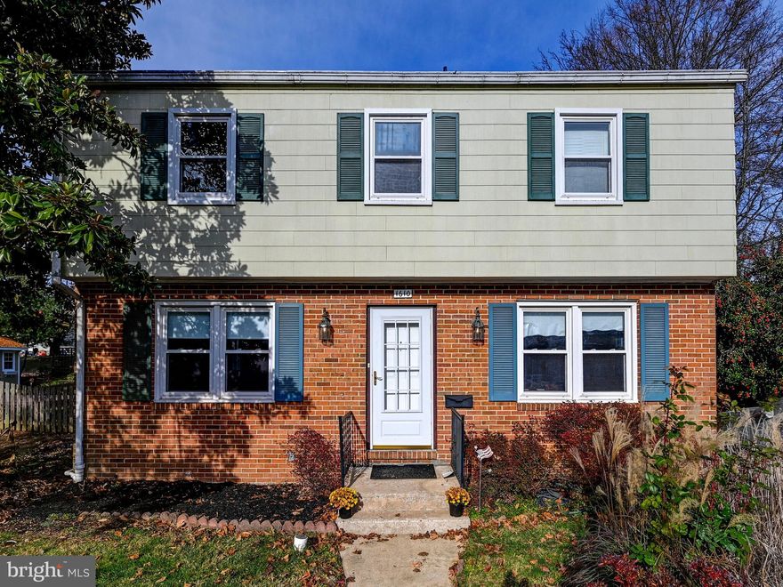 Conveniently located in the Villa Vue East community of Lutherville, on a quiet cul de sac sits 1610 Trebor Ct.  This Adorable Colonial with 4 Bedrooms, 1 Large full bath, 2 half baths has Beautifully refinished original hardwood floors, Fresh Neutral paint, wood burning fire place. Tall Wood Cabinets, dovetail drawers in Kitchen, with Stainless Steel Appliances and a Partially finished basement.  Central Air and Forced Air Heat.  Enjoy extended seasonal weather in the screened in back porch.  Back yard is fenced in and has mature bushes for added privacy and natural beauty.  The paved driveway allows for 2-3 cars.