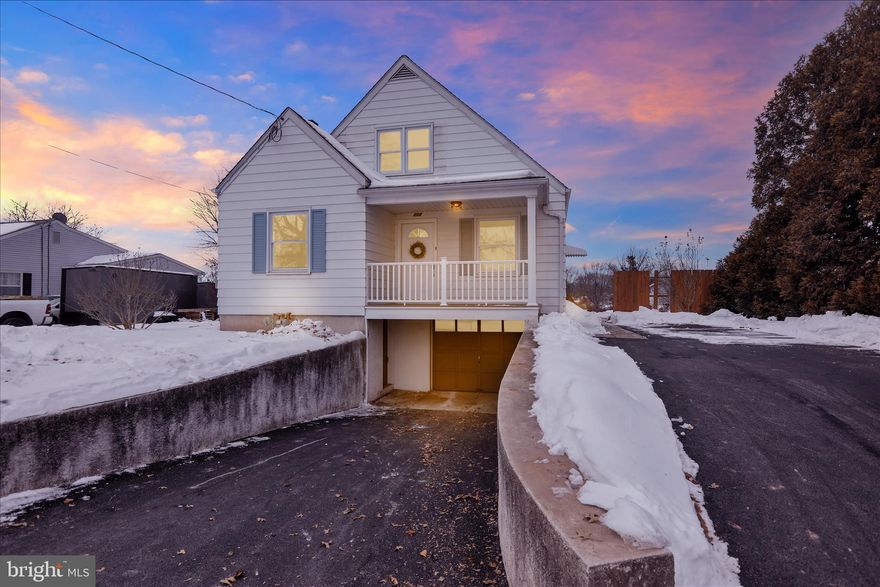 Welcome to 113 Merkel Road, a charming Cape Cod in the heart of Gilbertsville! When you arrive, you will notice that this home features a one car garage and a NEW expanded paved driveway that can accommodate over 4 vehicles. As you enter from the covered front porch, you will notice the attention to detail, as everything has been updated! Once inside, the huge living room features newly added recessed lighting & ceiling fan, along with 3 large windows that allow for great natural light. Making your way around the main level, you will find a large bedroom, updated hall bath, pantry closet and a beautifully remodeled kitchen! The kitchen includes white shaker cabinetry, quartz countertops, trash bin pullout, brand-new stainless-steel appliances including a gas range, and a breakfast bar area. Off the kitchen, is the dining space with new wainscotting and outdoor access to the 13' X 21' concrete patio, which overlooks your partially fenced, private backyard. A great spot to watch the beautiful sunsets over the preserved township owned land! The second floor of the home offers a primary bedroom with attached bath, a cedar lined hall closet and the third bedroom, all with ample storage. The basement level includes a partially finished rec room, large storage area with laundry and access to the garage. Other updates include: 200 amp electric service, Trex decking on the front porch, Pergo laminate flooring, new ceiling fans & lighting throughout the home. Pictures to be added Friday 2/6 and a public open house on 2/7 from 1-3pm.