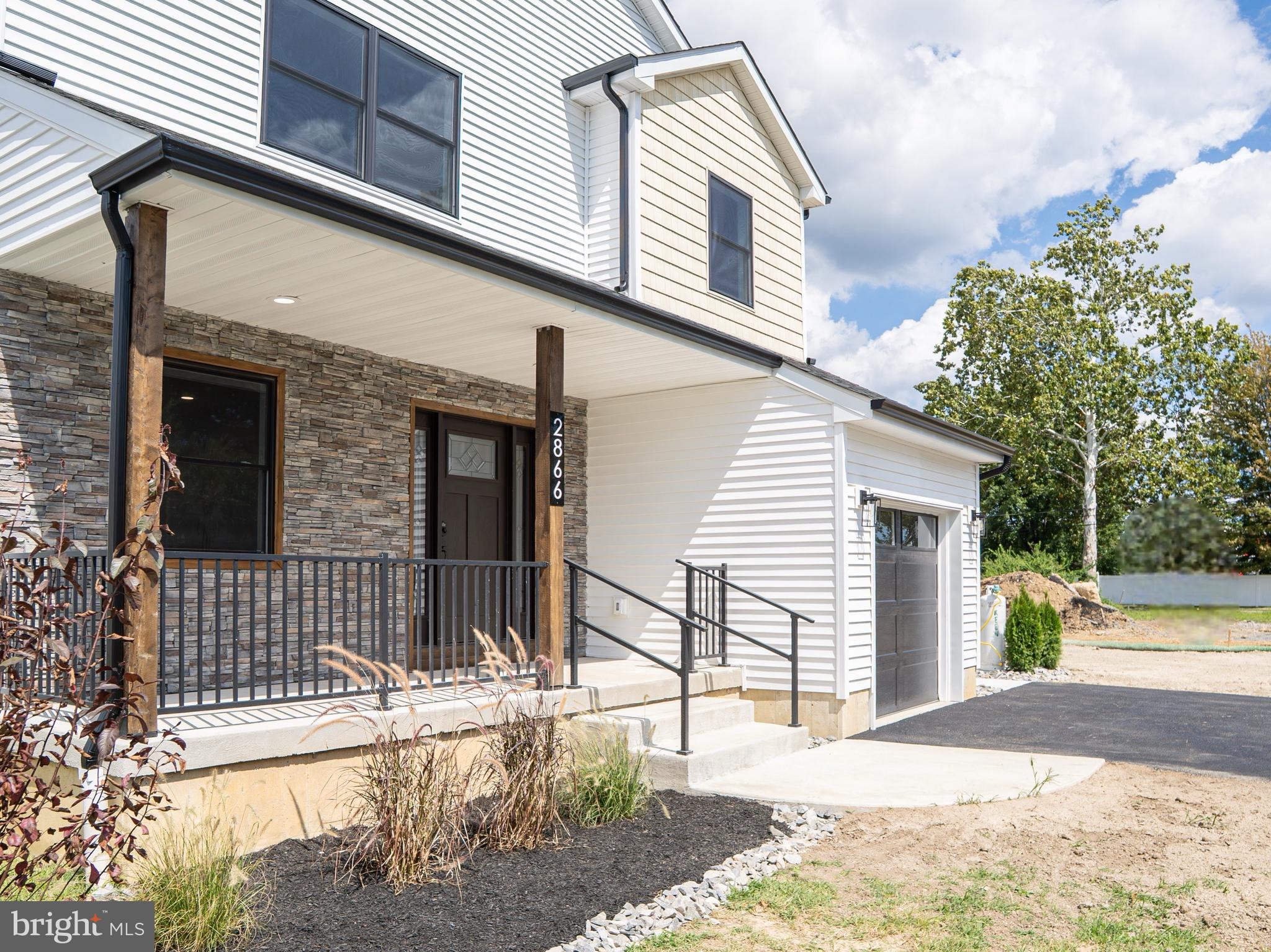 New Construction high quality build in Bensalem Township. Find everything you are looking for in this 4 bed, 3 full bath property. No expenses spared with the style and hand selected choices, features, and layout of the property inside and out. The home sits on a large lot over .25 of an acre. (plenty of room to grow and play). Enter the house through the front porch with distinct finishing choices with stunning stacked stone and front door with sidelight entrance. Enter into the front formal living room separate from the rest of the home, leading back through the hall to an entry way closet and full bathroom on the first floor. The back of the home is where all of the memories are made with the open concept living all first floor space consists of 9' ceilings, upgraded chair molding and trim detail, beautiful laminate wood flooring and recessed lighting throughout. The family room houses an electric stone fireplace, and plenty of room for any size furniture to fit comfortably. The kitchen has stunning 2 tone solid wood cabinetry, custom hood vent, elevated fixtures and handles, high end quartz countertops, stainless steel appliance and gas cooking! Elegant pendant lighting over the island provides plenty of additional workspace and eat in kitchen space. The dining area oversees the large backyard through the sliding glass doors. Upstairs you'll find 4 generous sized bedrooms 2 full bathrooms, large laundry room with additional storage. The main bedroom is led through double doors and boasts a walk in closet, and an ensuite bathroom with a double vanity and walk in shower. The lower level is a full finished basement with 9' ceilings and the full footprint of the living space of the home, with proper egress exits. HVAC, water heater and sump pump are tucked away into utility closets. Basement offers lots of potential for owners needs, additional bedroom, play room, office, workout, living etc. Other Bonus features include an extended 1 car garage with electric door opener, and gas cooking in the kitchen another thought out feature! New Construction means peace of mind for a long time with having room to grow and lower maintenance cost and energy efficiency on monthly bills with new foundation, building materials, insulation, plumbing, drywall, HVAC, electrical, doors, floors, paint, roof, siding, windows driveway and walkways and the list goes on!