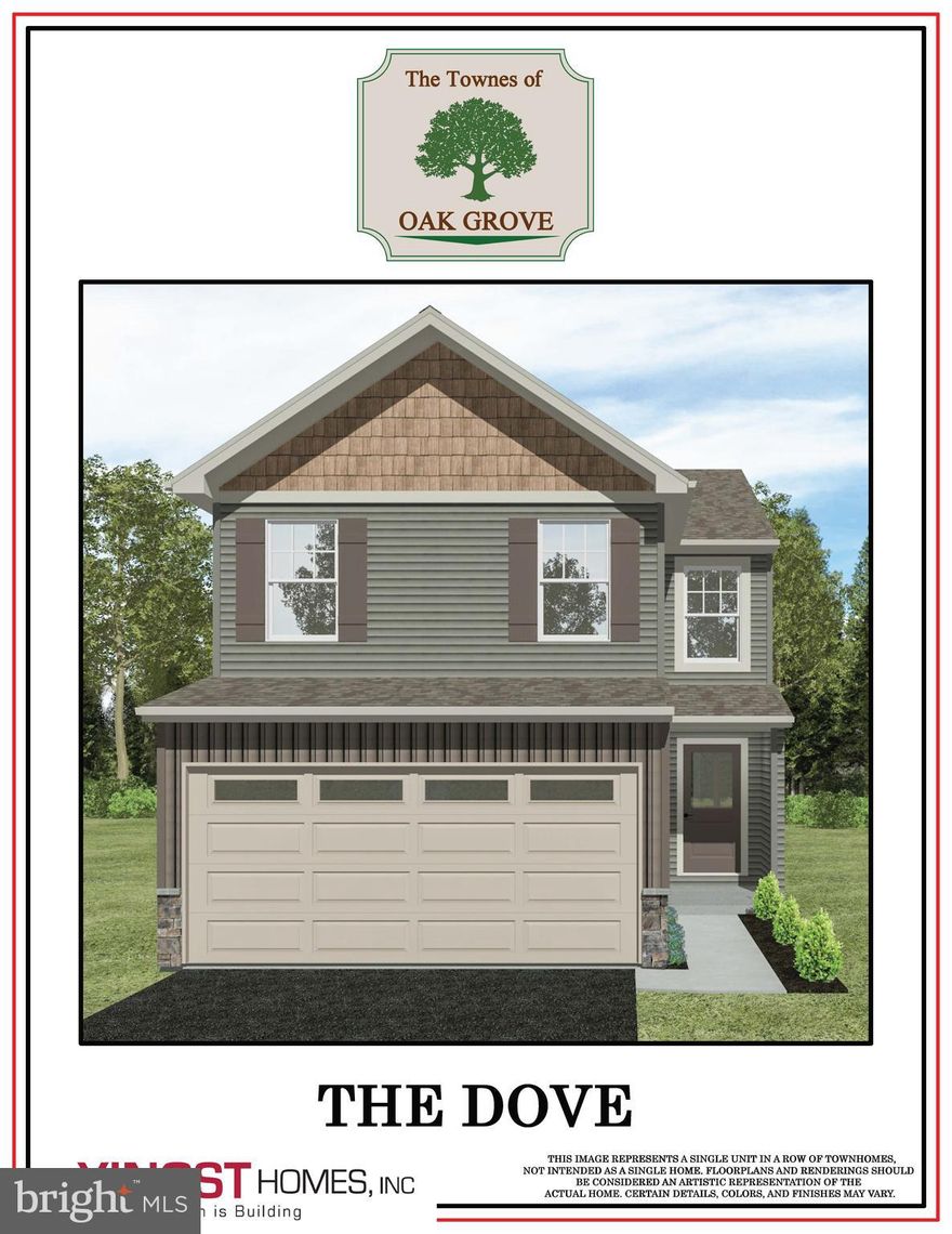 To Be Built. Dove Model. Final Phase Now Selling! Discover the charm of The Townes at Oak Grove, a picturesque townhome community in the sought-after Central Dauphin School District. Perfectly situated between Hershey and Harrisburg in West Hanover Township, this community offers both convenience and comfort. Built by the renowned Yingst Building Group, you’ll find a variety of thoughtfully designed floor plans to fit your lifestyle. Enjoy low-maintenance living—freeing your time for what matters most. Ideally located near shopping, dining, and major commuter routes, The Townes at Oak Grove is where style meets convenience.  A model home is on site for you to visit and is open Wednesdays 3-6pm, Saturdays 1-3pm, and by appointment!