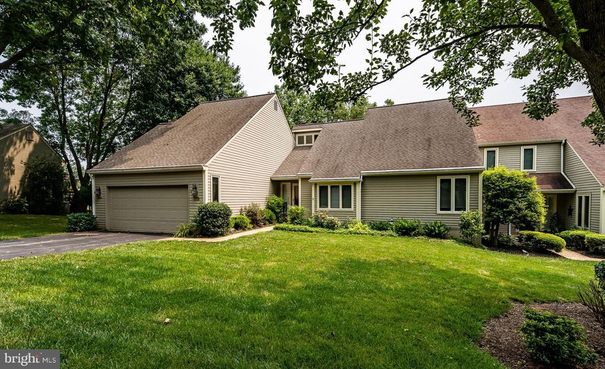 Desirable community of Radley Run Mews enjoy the vistas of the outside wrap around deck, including views of the Radley Run Country Club Golf Course. Two car attached garage. Main level consists of a gourmet updated kitchen, breakfast room, formal dining room, two story living room with brick fireplace, powder room, 3 beds 2 full baths. Lower level is finished with walkout and windows, includes a bedroom, additional full bath, family room and plenty of storage with a glass slider to outside patio. Natural gas heat, central air conditioning, public water and community sewer.