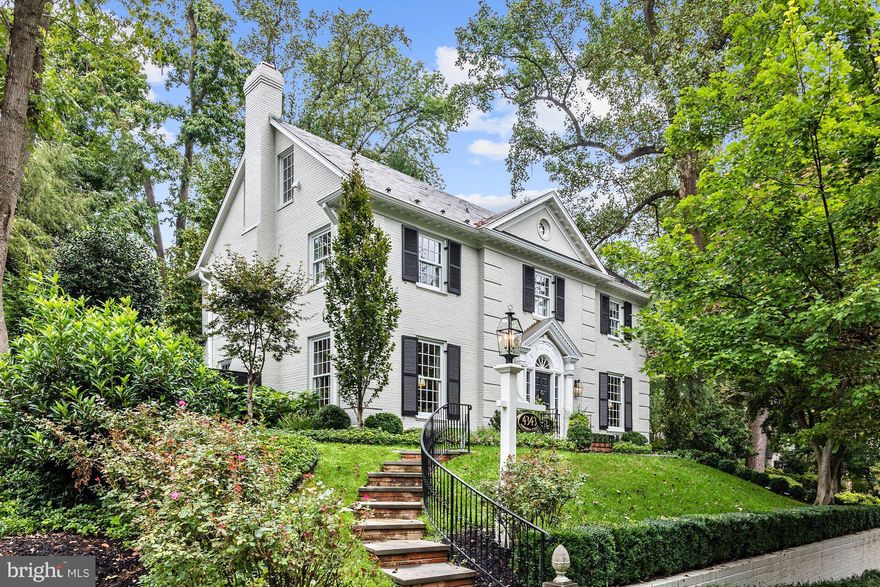 FABULOUS NEW PRICE! Turnkey PERFECTION throughout 4 finished levels, this *MUST-SEE* grand Georgian has been beautifully & meticulously updated w/ swoon-worthy finishes & exquisite details inside & out! Formal LR & DR w/ floor-to-ceiling windows + Kit/Fam rm on main lvl walkout to private terraced gardens w/ stone FP. Luxe owner suite + 4 additional BRs/3BAs up. 2-car garage!