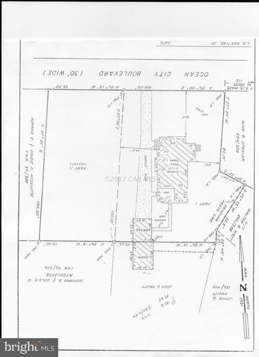 Terrific exposure next to Bank of Ocean City on Old Ocean City Blvd. Existing dwelling has 2,005 sf and lot is 26,484 sf. Great location for professional offices with AGH and new cancer center across Rt 113. Existing building could be home office for Dentist, Accountant, Attorney, Realtor - you name it.