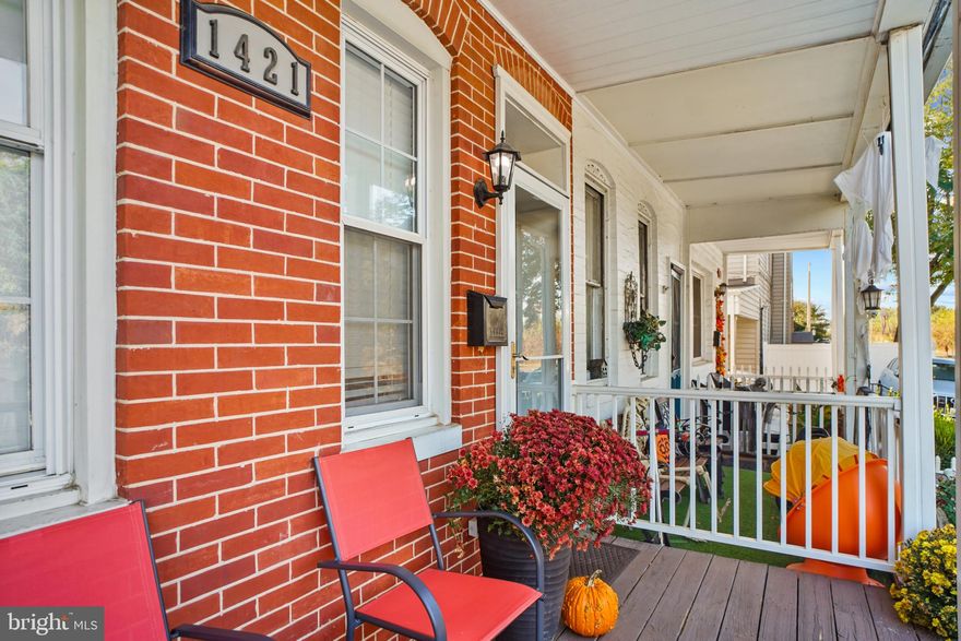 Nestled on a quaint, front-porch-neighborly block in the heart of South Baltimore/Federal Hill, this charming home is the perfect starter opportunity. The covered front porch with garden beds offers a warm and welcoming entry—ideal for morning coffee or evening relaxation.
Step inside to find beautiful hardwood floors and an eye-catching exposed brick wall that adds Baltimore charm, character and warmth to the living space. The kitchen features granite countertops, stainless steel appliances, and a convenient layout that makes cooking a joy. A main-level half bath and laundry area add to the home’s everyday functionality.
Upstairs, you’ll find two comfortable bedrooms, a walk-in closet, and a full bath. The basement provides plenty of storage space, and off-street parking for one car completes this fantastic find.

Only blocks from stadiums, bars, restaurants and Riverside Park, but tucked away in a friendly block with a strong sense of community.   Quick access to 95, 295, BWI Airport, Washington DC and all points south.

With its inviting curb appeal, thoughtful updates, and unbeatable price, 1421 Race Street is the perfect place to start your next chapter in city living.