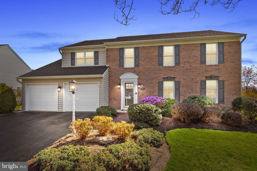 Welcome to this meticulously maintained and thoughtfully updated Colonial on a premium lot backing to open space!  Stately curb appeal with a paver front walk and lamp post to entry.  Beautifully landscaped with flagstone beds and a lush, green lawn.  4 large bedrooms, 2-1/2 baths, custom island kitchen with stainless appliances, cozy family room with built-ins flanking a brick (gas) fireplace, massive three-season sun porch with access to tiered deck overlooking a park-like setting.  The finished basement has lots of play/exercise space with additional storage room galore and includes a "Super-Pump" system.  Primary bedroom suite includes a mini-split hvac to keep this room comfortable in any season along with a beautifully remodeled ensuite bathroom and walk-in closet.  Generous bedroom sizes.  Two car garage has painted epoxy floor, plenty of storage and electric door openers.  Carrier hvac w/UV air purifier (2022), RHEEM hwh (built-to-last), New front door (2024), driveway replaced (2019), chimney cap replaced (2025), architectural roof (2007) and much more.  You'll find attention to detail everywhere you look.  Located in the "Woods of Saxony" community, just minutes from the heart of historic Newtown Borough, Tyler State Park, Washington Crossing, it is an ideal location! Close to I-95, Route 1, PA/NJ Turnpikes for easy access to Philly or New Jersey.  Highly desirable Council Rock North schools.   This exceptional home is in immaculate condition and presents an outstanding opportunity for one very lucky buyer.