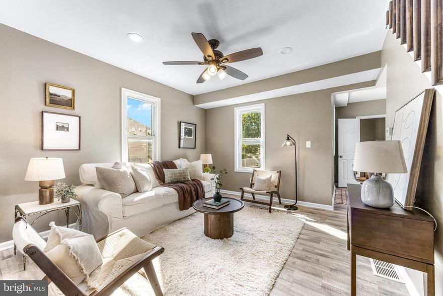 Finally an affordable renovated DETACHED home, 100% move in ready! Why rent when you can own this charming home with a full fenced in good size backyard?! Your dogs will thank you! Located minutes from downtown but tucked into a dead end street of a quiet neighborhood. Upon entering you'll notice BRAND NEW flooring throughout the main level and basement level. The kitchen has tons of white cabinetry, granite countertops, and stainless steel appliances. The primary bedroom with ensuite bathroom w/ stand up shower is located on the main floor off the kitchen. Upstairs you'll find 2 more bedrooms with jack and jill style full bathroom w/ tub. Additionally 1/2 bathrooms on main level and lower level. Lower level has finished space for however you envision to set it up, amazing storage space, and laundry area. Roof, HVAC, hot water heater were all replaced in 2019. Don't miss out on this great house to call home this Fall!